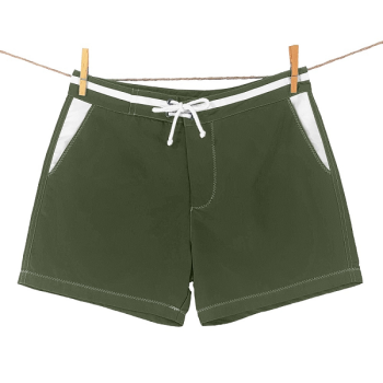 short-de-bain-khaki-coutures-blanches-bluebuck-en-plastique-recycle